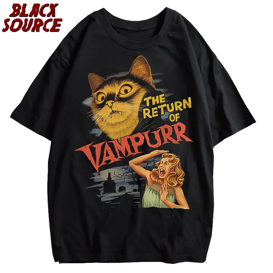 The Return Of Vampurr T-Shirt Men O Neck cool summer T Shirts Short Sleeve Tees fashion Tops