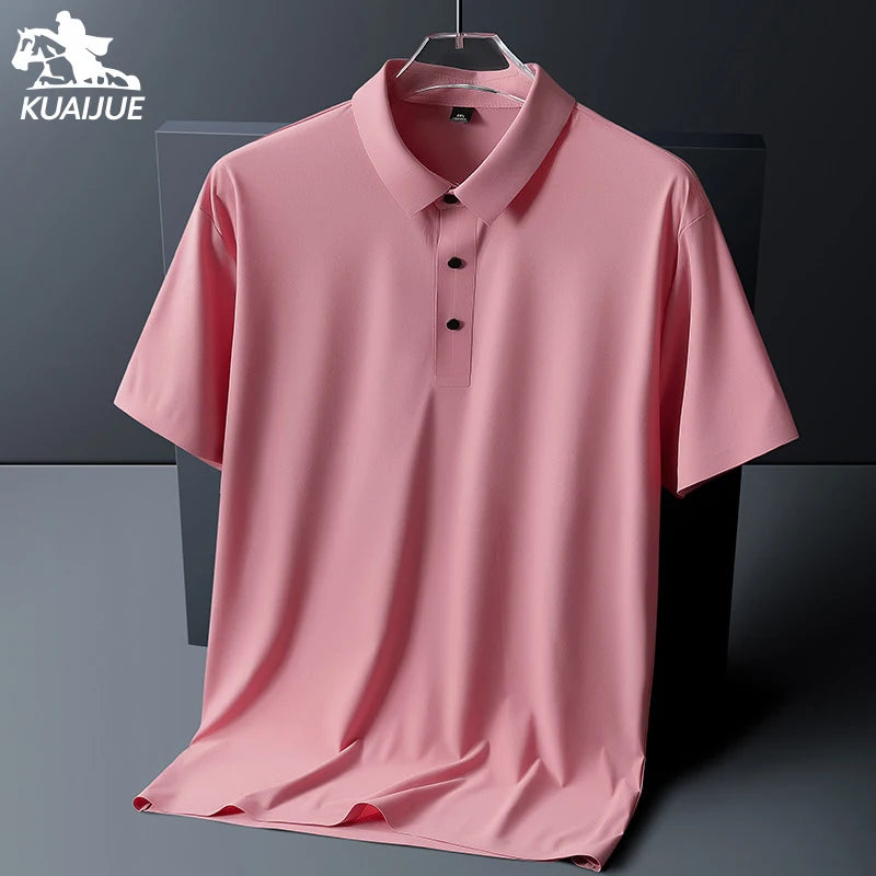 polo shirt men 6XL 7XL 8XL Summer new High quality mens short-sleeved polo shirt Ice silk Men's business casual polo shirt 2212